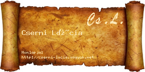 Cserni Lúcia névjegykártya